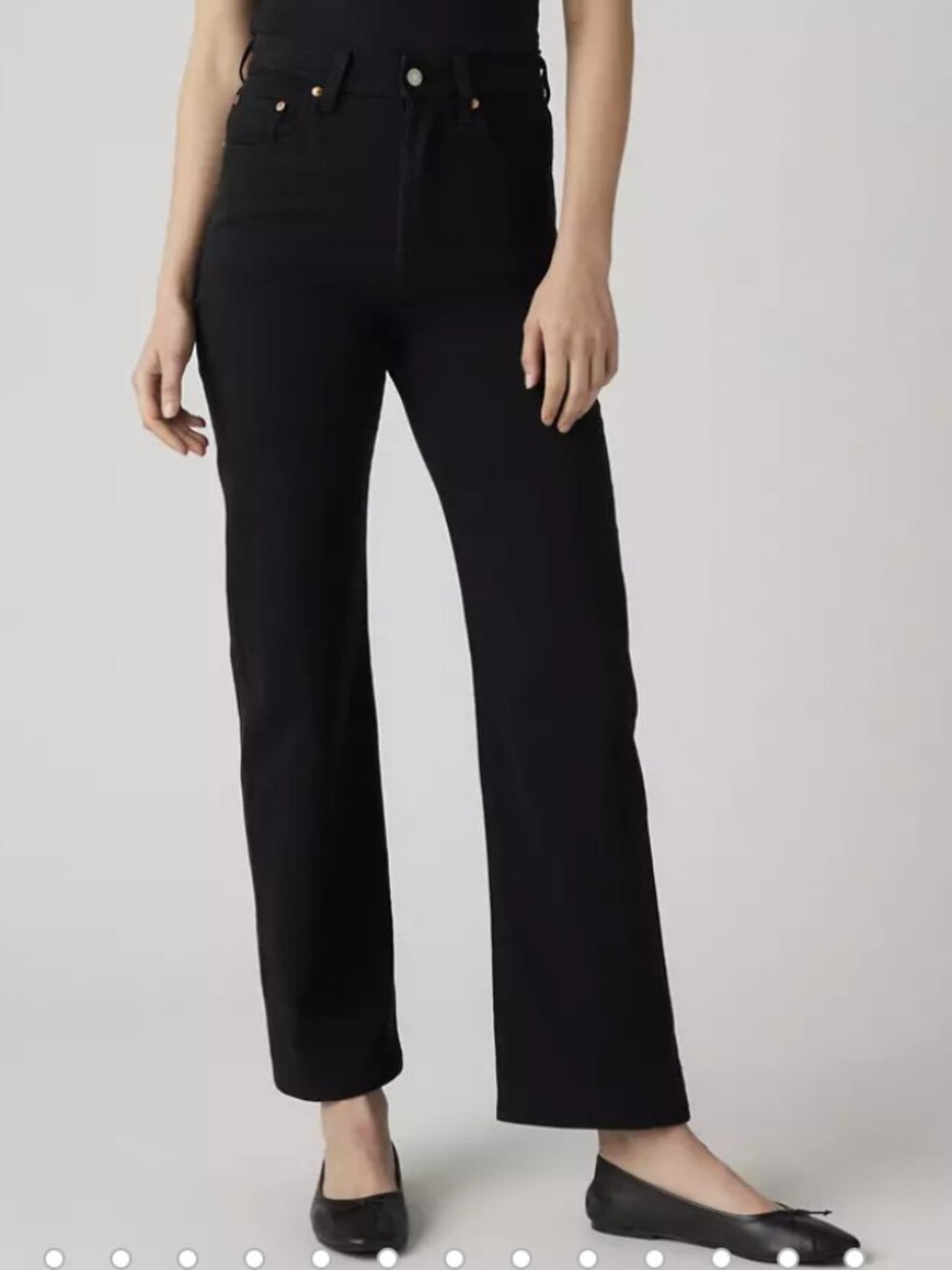 Ribcage Straight Ankle Women's Jeans - SIZE 26 - Color Black Sprout